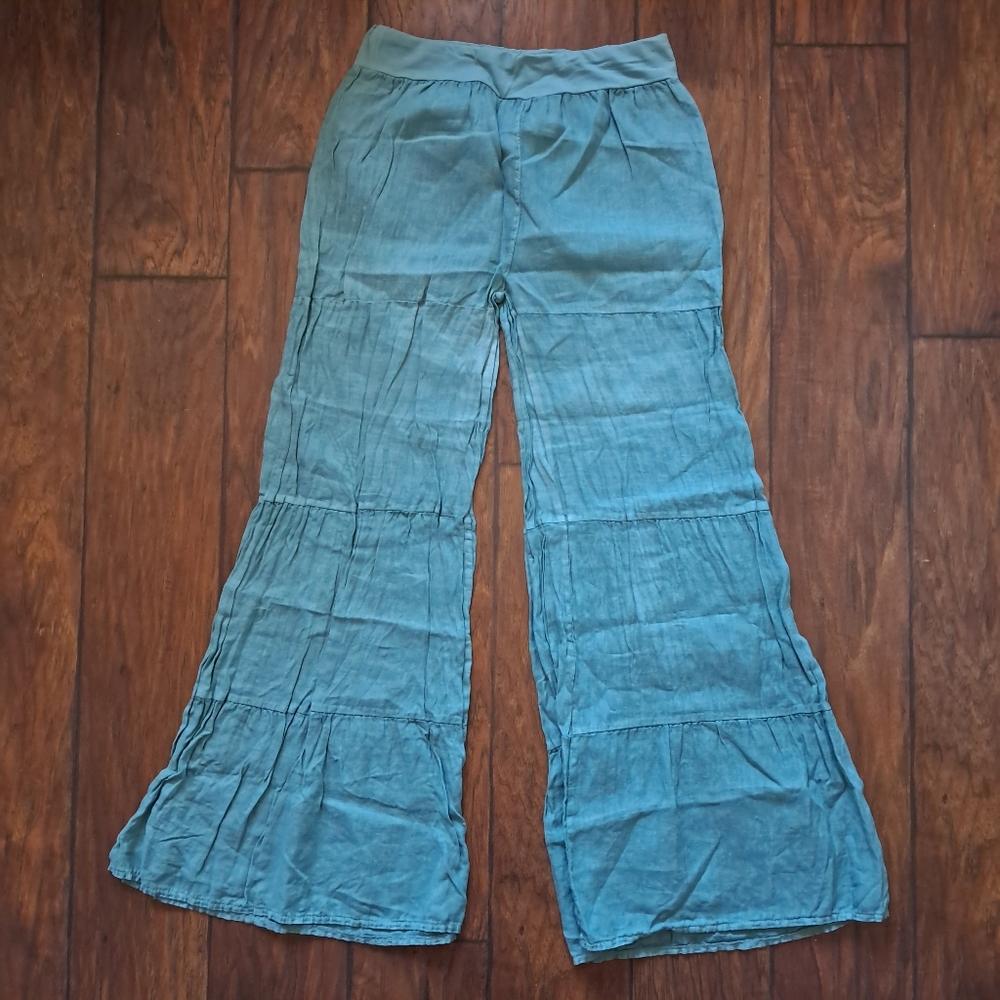 M Made In Italy Comfort Waist Palazzo Pants Women's L/XL Loose Fit